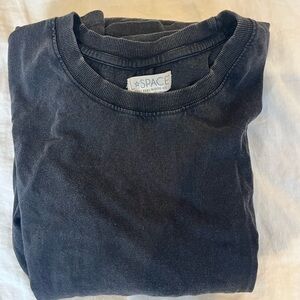 L space tee shirt dress with slit